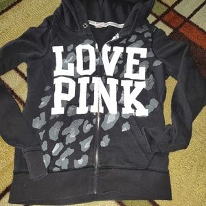 Black zip up from PINK size M